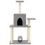vidaXL Rascador para gatos con postes de sisal gris claro 122 cm, , large indicador imagen numero 3