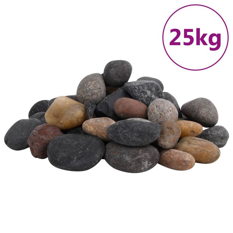 VidaXL Guijarros Pulidos 5-8 cm colores mezclados para acuarios thumbnail