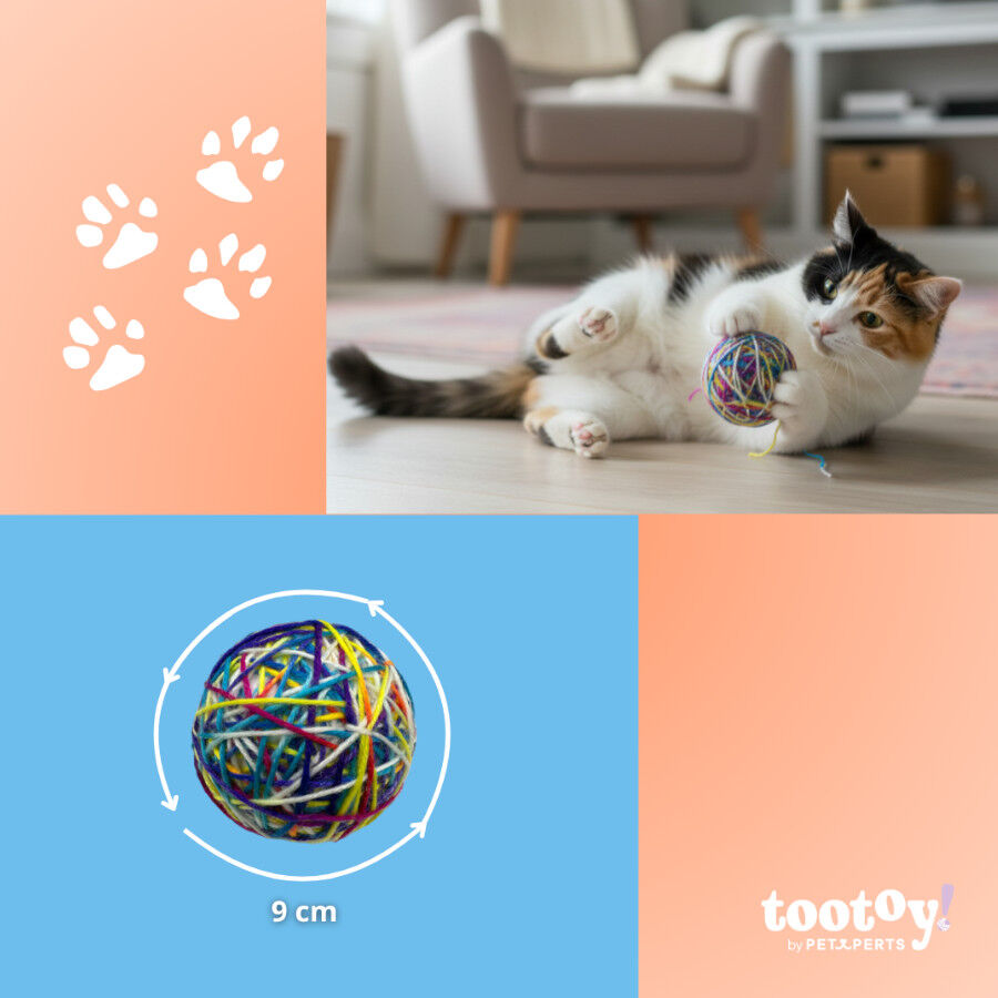 Tootoy! Ovillo de Lana Colorido para gatos, , large Imagen numero 4