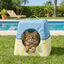 Summer Vibes Cama Cueva Azul y Amarillo para gatos, , large indicador imagen numero 1