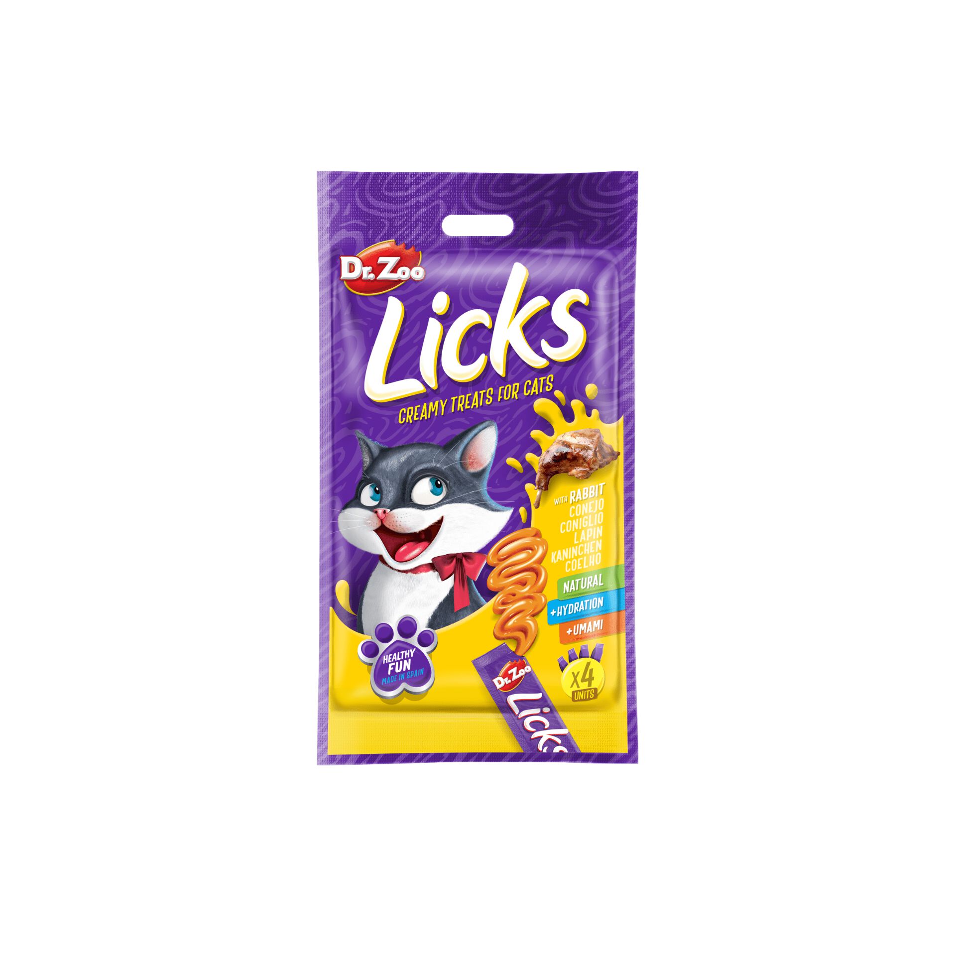 Dr. Zoo Licks Snack Líquido De Conejo Para Gatos