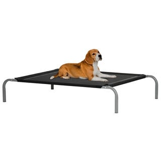 PawHut Cama Elevada Perros Negro