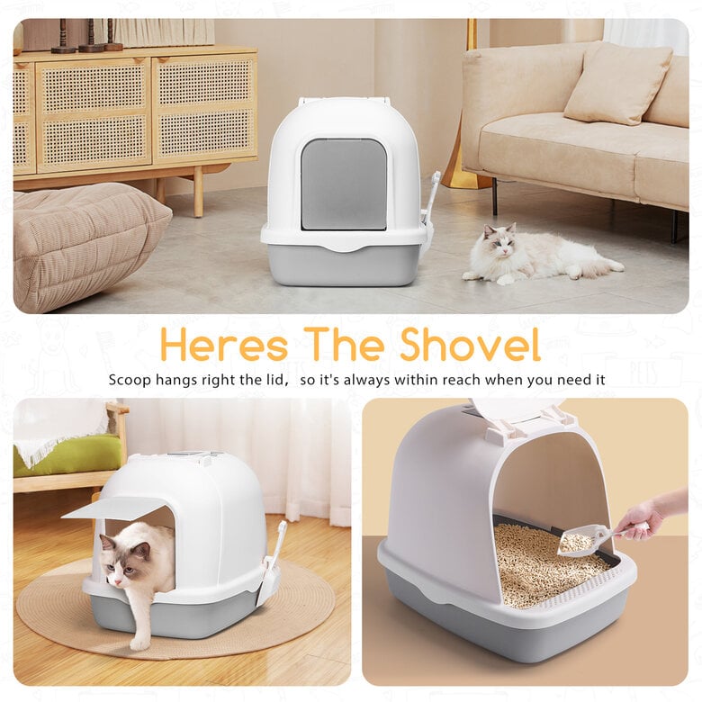 Arenero Abierto Para Gatos Con Entrada Baja - Ideal Para Gatitos Y Gatos Mayores