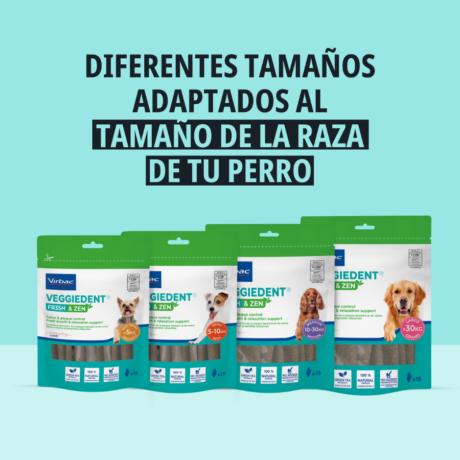 15 barritas Virbac L&aacute;minas Veggiedent Zen S para perros, , large Imagen numero 4