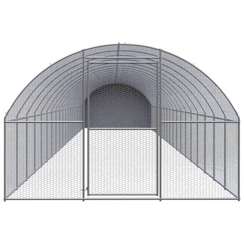 VidaXL Gallinero Exterior plateado thumbnail