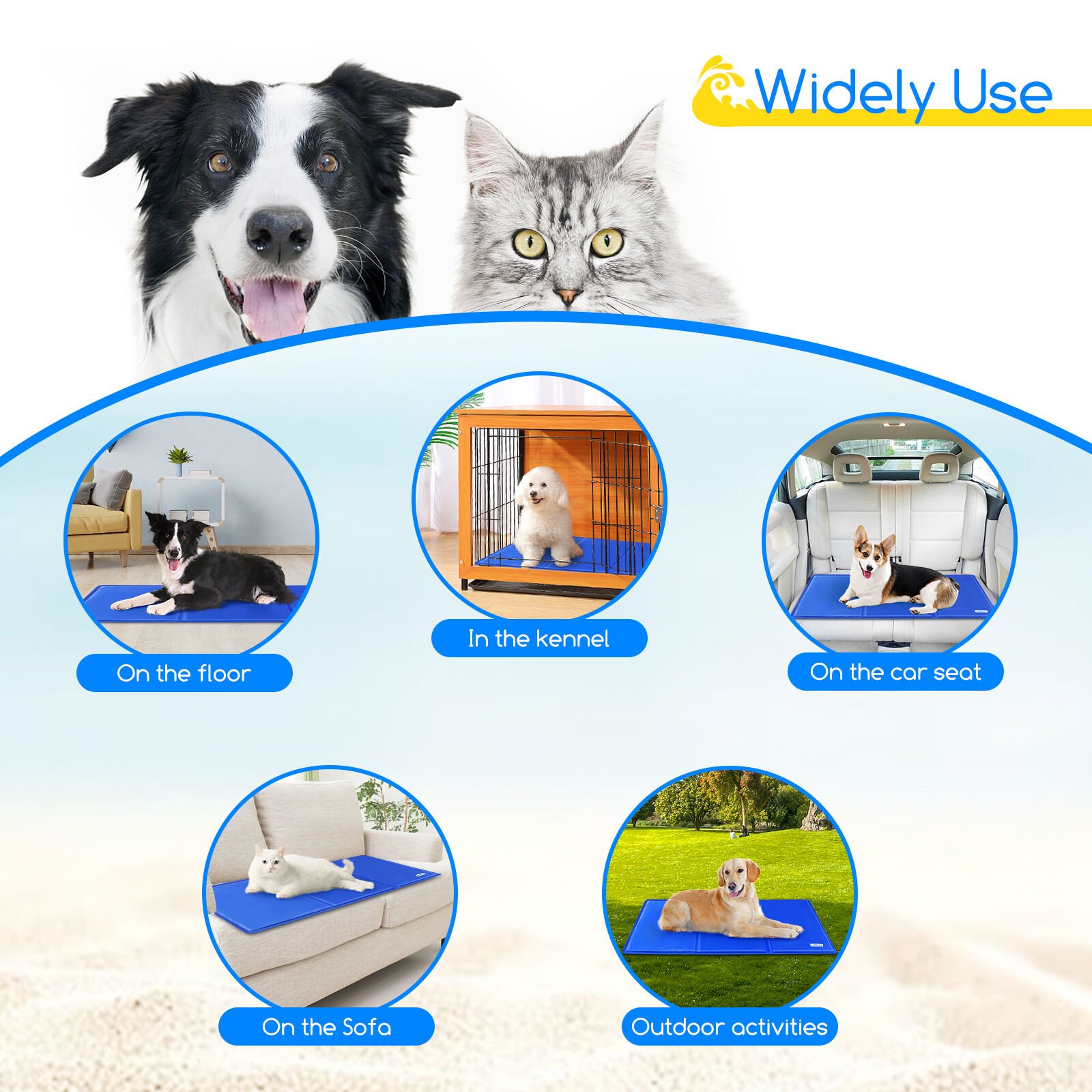 Nobleza - Alfombrilla refrescante para Mascotas Grandes. Auto refrigerante No t&oacute;xico., , large Imagen numero 4