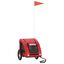 vidaXL Remolque de bicicleta para perros hierro y tela Oxford rojo, , large indicador imagen numero 5