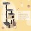 COSTWAY Árbol para Gatos de 175 cm, con Postes de Sisal y Tablero Rascador, Moderna Torre para Gatos de 6 Pisos con Alfombras de Felpa, Condo Espacioso, Centro de Actividades para Gatos, Gris, , large indicador imagen numero 5