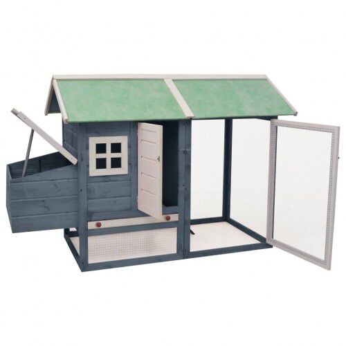 Gallinero madera de pino macizo y abeto color Gris, , large Imagen numero 3