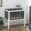 PawHut Jaula para Hámster de Madera 82x45x81 cm Casa para Roedores con 2 Puertas de Acrílico Estante Extraíble 2 Casitas para Animales Pequeños Gris Oscuro., , large indicador imagen numero 2