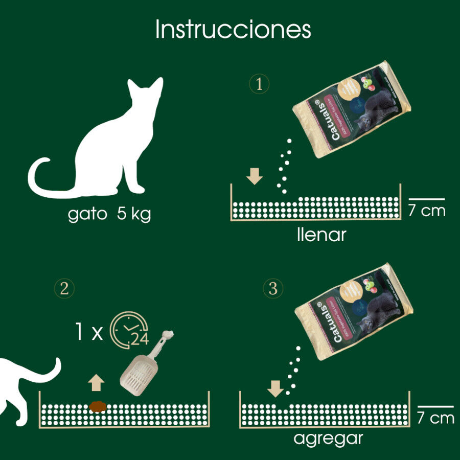 Catuals&reg; Arena Para Gatos 100% Vegetal, , large Imagen numero 4