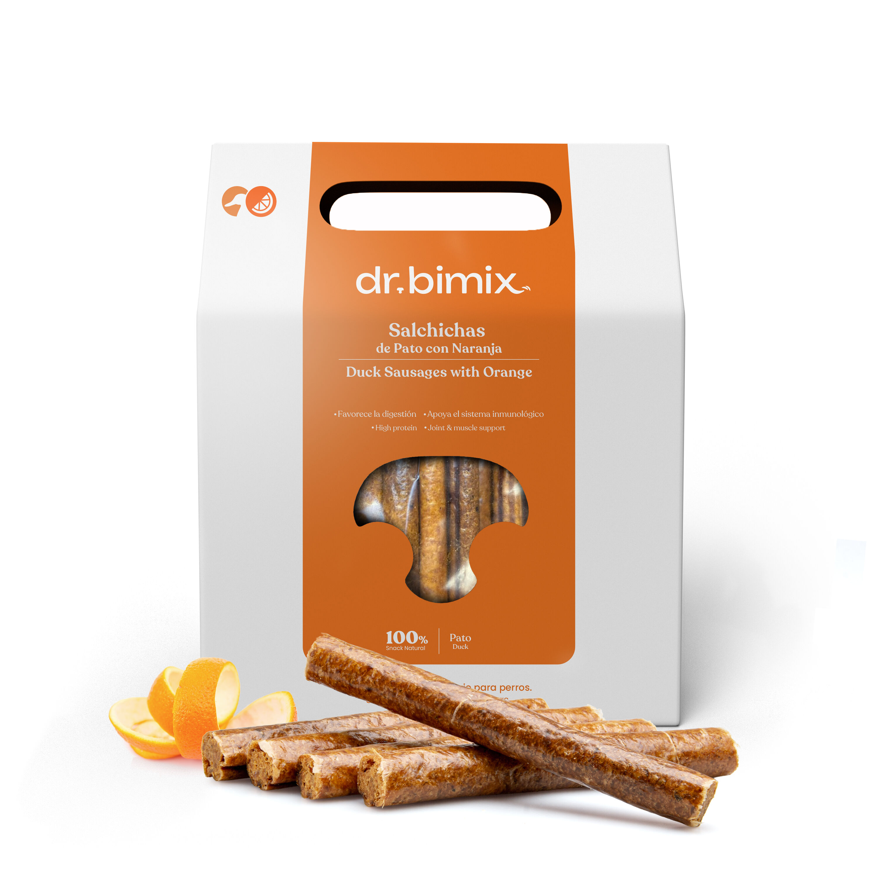 dr.bimix Barritas de 93% pato y 2% naranja para Perros | Snack Natural Premium, , large Imagen numero 1