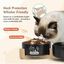 Nobleza -  Comedero Gato Perro 2 x Comedero Gatos de Ceramica con Soporte de Bambú, Antideslizante, para Gatos y Perros Pequeños, L13*W13*H5CM (Negro), , large indicador imagen numero 5