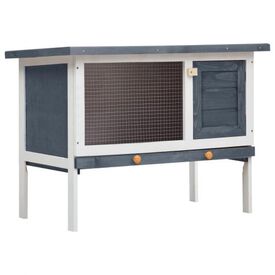 Casa conejera para animales pequeños color Gris