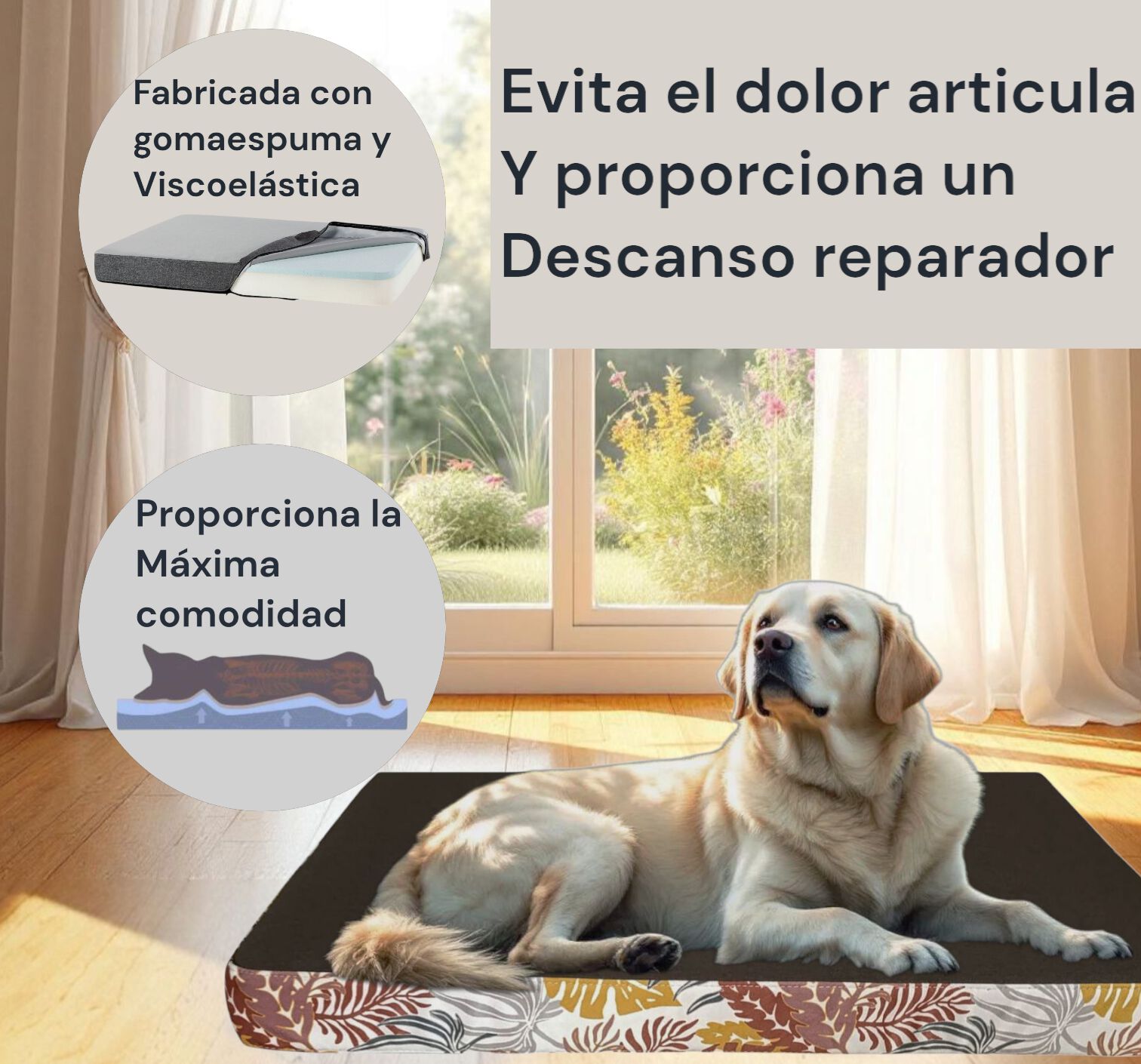 CAMA LULU MARR&Oacute;N ESTAMPADA Talla XL., , large Imagen numero 2