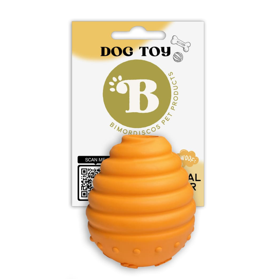 BIMORDISCOS Mystery Egg Juguete Portagolosinas de Goma Natural para Perros, , large Imagen numero 1