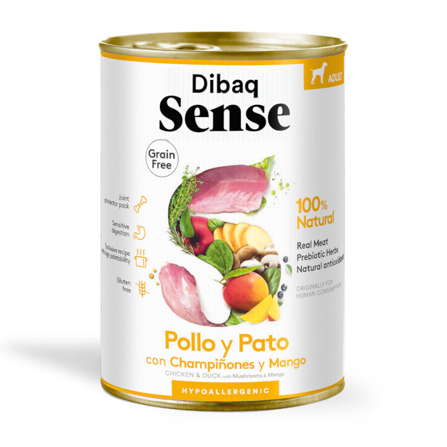 380 g Dibaq Sense Lata Grain Free Pollo y Pato para perros, , large Imagen numero 1