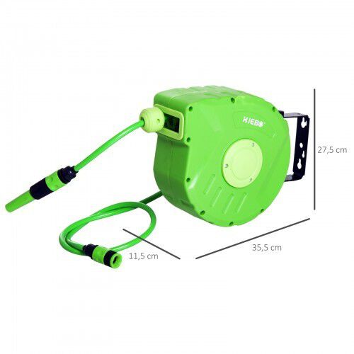 Carrete para manguera soporte mural color Verde thumbnail