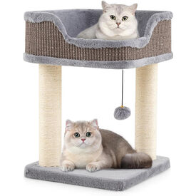 COSTWAY &Aacute;rbol Rascador Peque&ntilde;o Gris para gatos