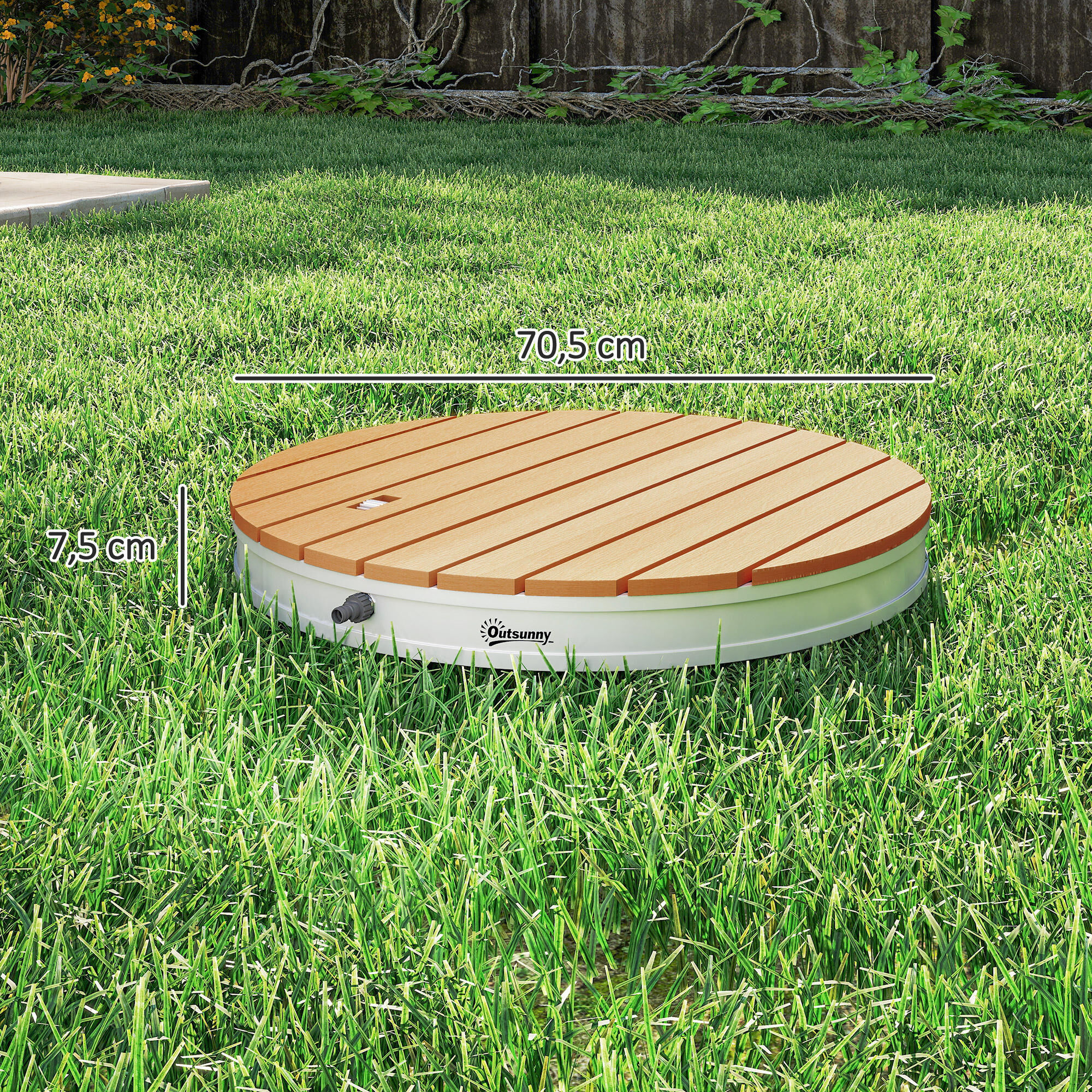 Outsunny Kit Ducha Portátil Madera Natural thumbnail