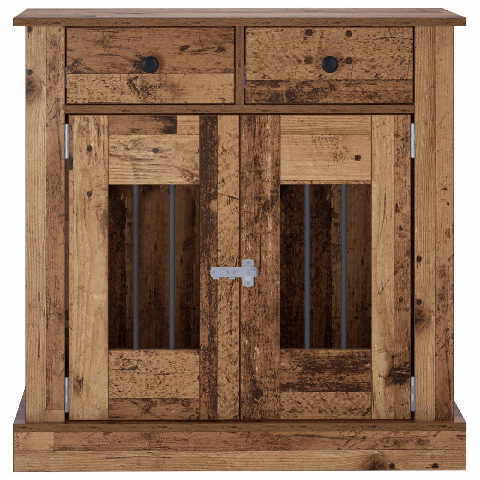 vidaXL Mueble para jaula de perro con cerradura Madera de ingenier&iacute;a Perro Pen, , large Imagen numero 5