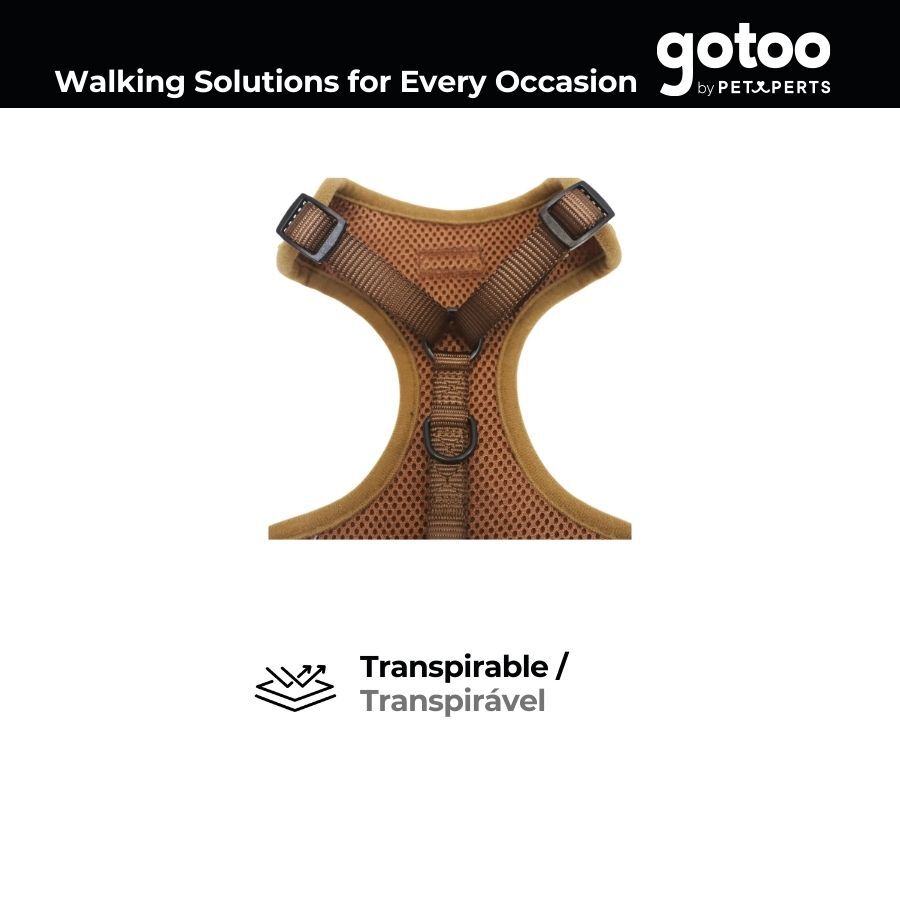 Gotoo Arnés ajustable teddy marrón para perros thumbnail
