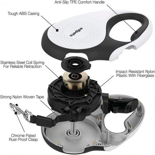 Edipets correa extensible blanca 50 kg para perros, , large Imagen numero 4