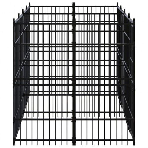 Vidaxl perrera con puerta de bisagras para perros, , large Imagen numero 6