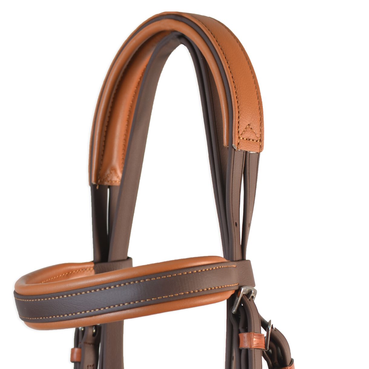 Cabezada inglesa doma con doble rienda Biothane | Marr&oacute;n y avellana | Equipamiento para el caballo | Producto de Guarnicioner&iacute;a | Tradici&oacute;n artesana | Color Marr&oacute;n | Los Nietos, , large Imagen numero 2