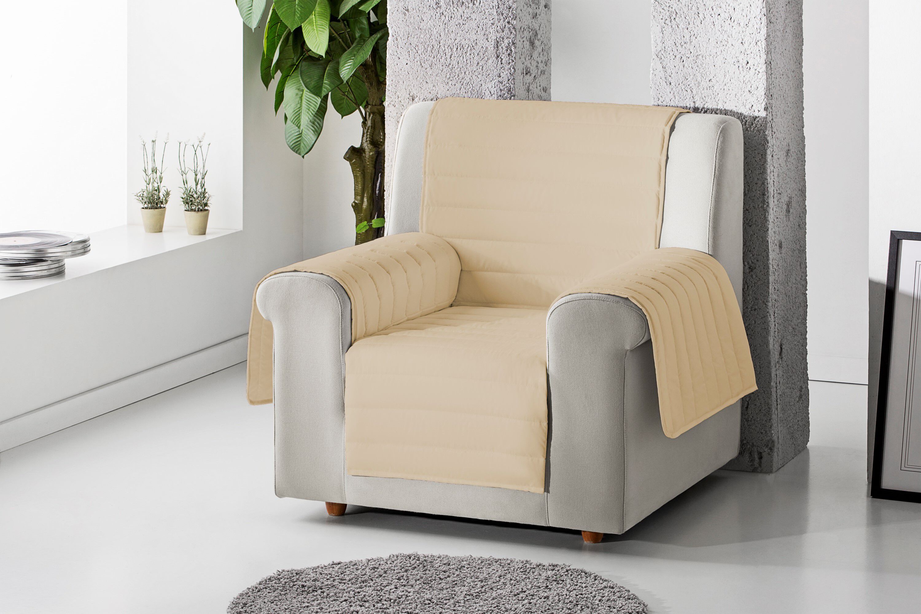 Cubre sill&oacute;n acolchado para perros reversible Roma, , large Imagen numero 4