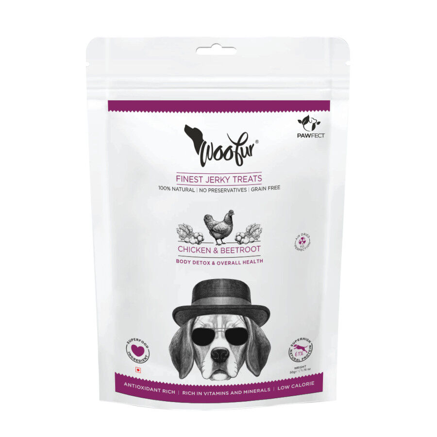 Delicias de carne seca: pollo y remolacha (50 g/1,76 oz), , large Imagen numero 1