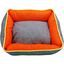 Cama Cuna Cuadrada Bicolor Reversible T4 70x60  Naranja/Gris, , large indicador imagen numero 3