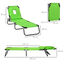 Outsunny Tumbona Plegable con Respaldo Regulable en 4 Posiciones Tumbona de Jardín con Almohada Marco de Acero y Tela Oxford para Camping Playa Terraza Carga 120 kg 190x56x28 cm Verde, , large indicador imagen numero 3