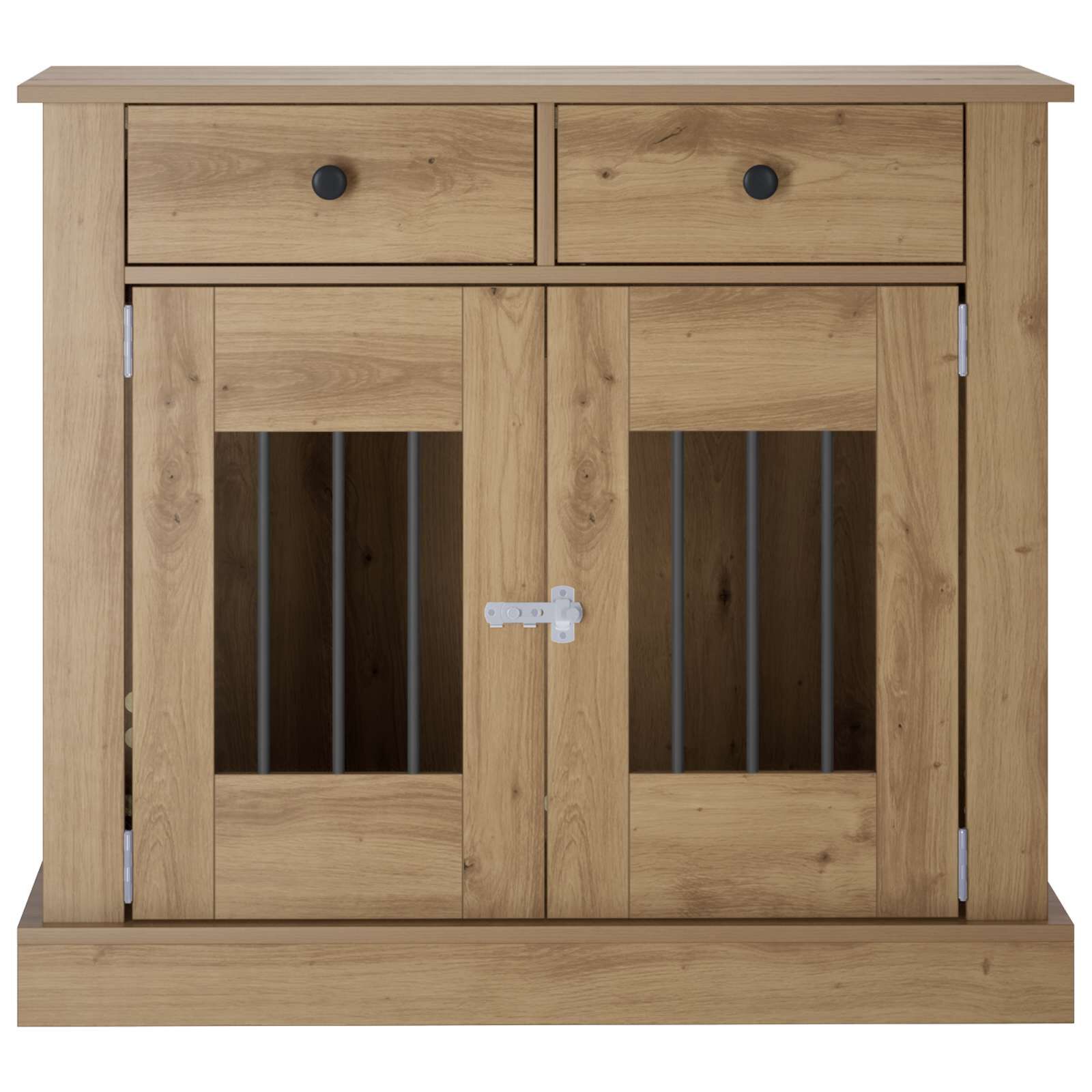 vidaXL Mueble para jaula de perro con cerradura Madera de ingenier&iacute;a, , large Imagen numero 5