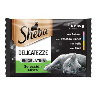 Sheba Delicatezze Selección Mixta Gelatina en Bolsita para Gatos - Multipack