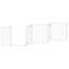 vidaXL Puerta para perros plegable 3 paneles madera álamo blanca 300cm, , large indicador imagen numero 4