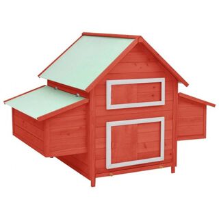 Vidaxl gallinero exterior color rojo