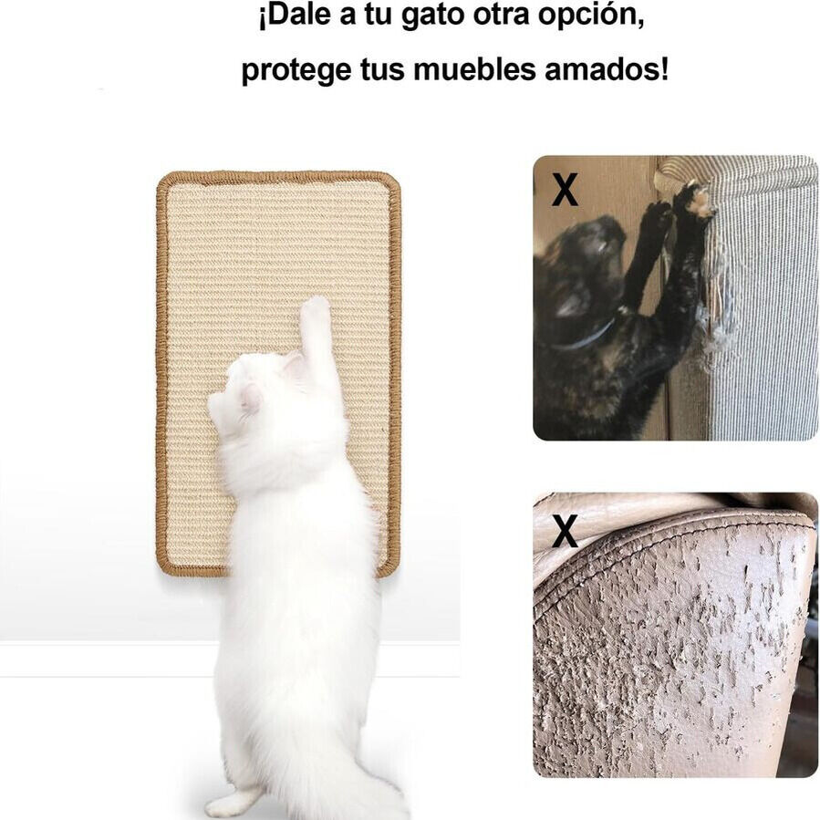 Fukumaru Alfombrilla Rascadora para Gatos &ndash; 2 en 1, Sisal Natural Antideslizante, , large Imagen numero 2