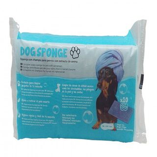 Esponja con champú de lavado para perros color Azul