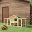 PawHut Gallinero de Madera 204x85x93 cm Jaula para 2-4 Gallinas Gallinero Grande con Nido Bandeja Extraíble Techo de Asfalto y Rampa para Exterior Natural, , large indicador imagen numero 2