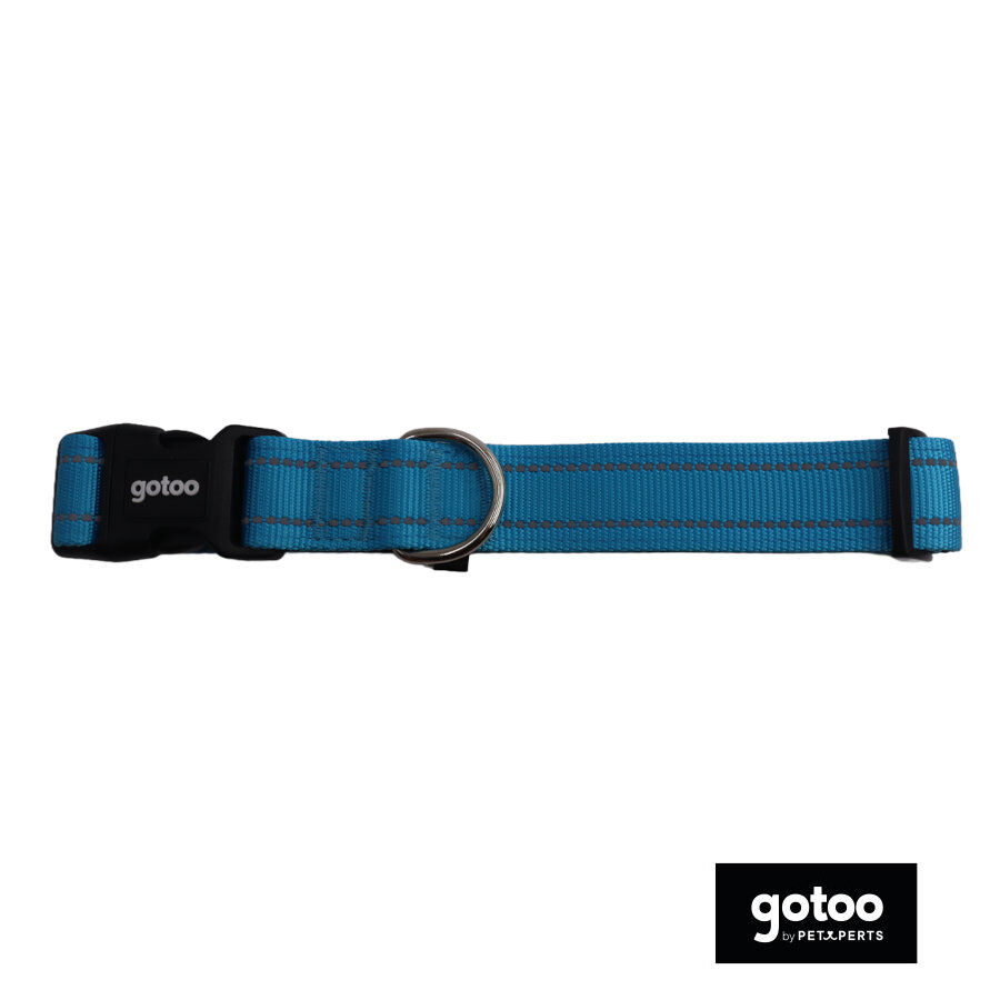 Gotoo collar de nylon reflectante azul para perros, , large Imagen numero 2