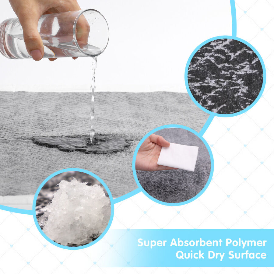 Nobleza 50x Carb&oacute;n Empapadores para Mascotas, Alfombras de Entrenamiento para Perros, Toallitas de Adiestramiento Cachorros, 60 x 60 cm, Tama&ntilde;o Regular, 50 Unidades, , large Imagen numero 2