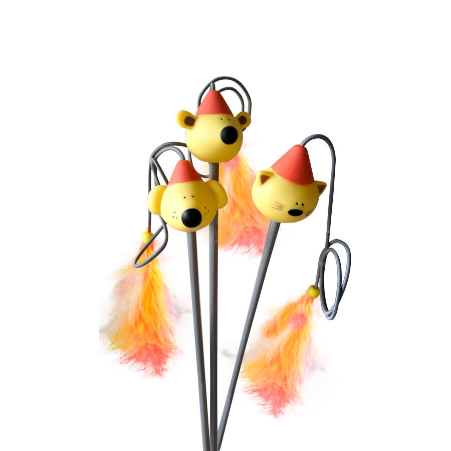 Ca&ntilde;a De Pescar Para Gatos Con Plumas, , large Imagen numero 1