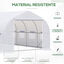 Outsunny Invernadero de Exterior Invernadero de Túnel 6x3x2 m Invernadero de Jardín Grande con 12 Ventanas y Puerta Enrollable con Cremallera Macro de Metal para Cultivo Plantas Blanco, , large indicador imagen numero 4