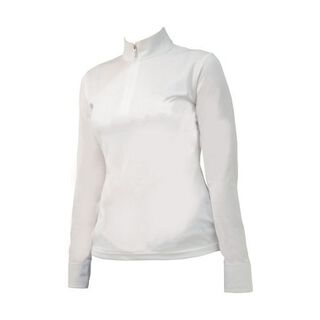 Camisa de manga larga Charlotte para competición hípica para mujer color Blanco