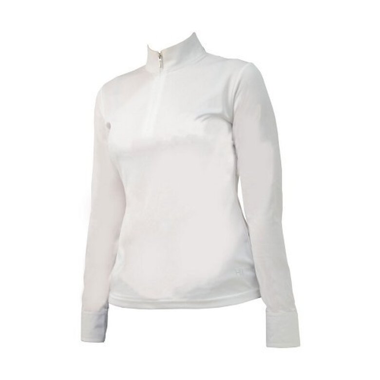 Camisa de manga larga Charlotte para competición hípica para mujer color Blanco, , large image number null