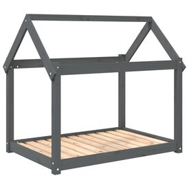 VidaXL Estructura Cama con forma de casa gris para perros