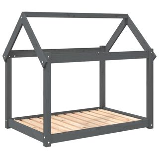 VidaXL Estructura Cama con forma de casa gris para perros