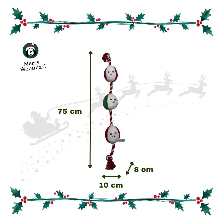 Wonder Christmas Cuerda y Cascabel Juguete para perros, , large Imagen numero 3