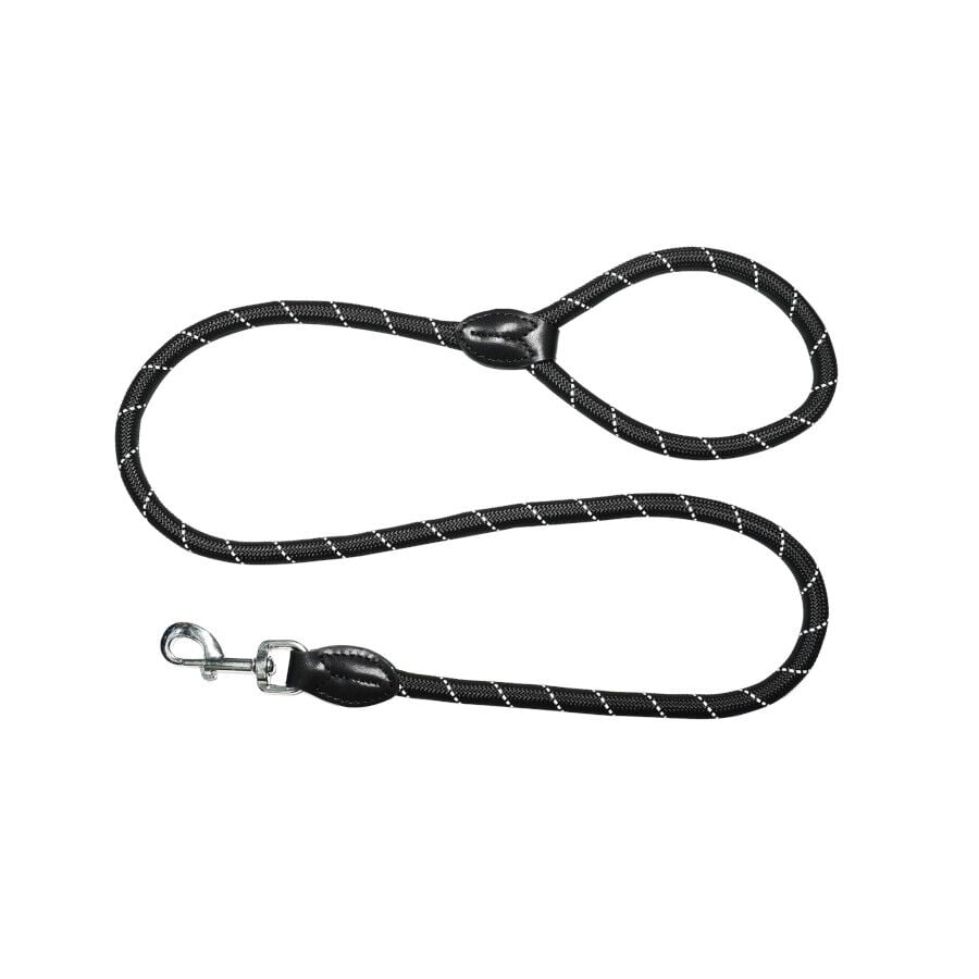 Gotoo Correa de cuerda reflectante negra para perros, , large Imagen numero 1